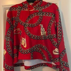 Nike hoodie crop top